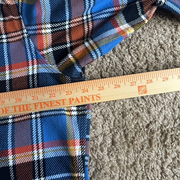 LANDS' END Men's Traditional Fit Plaid Flannel Button Down L 42-44 CabinCore - Picture 5 of 11